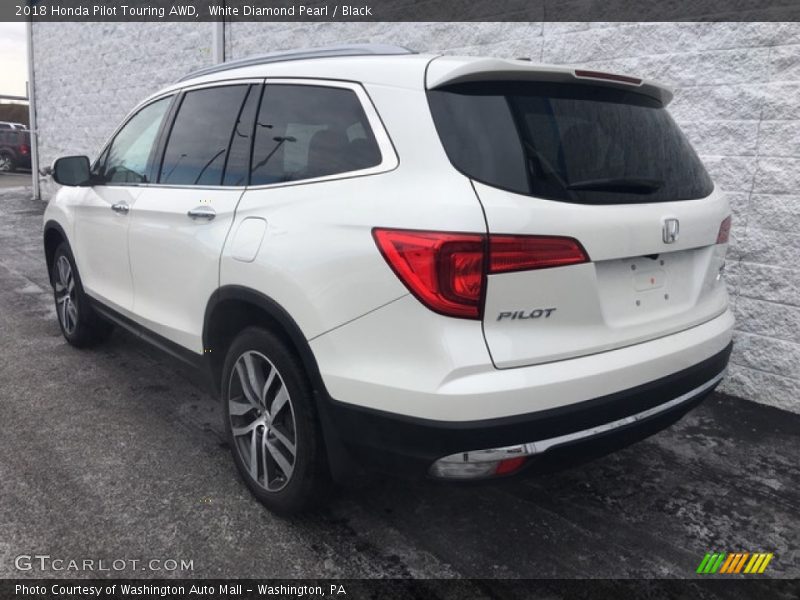 White Diamond Pearl / Black 2018 Honda Pilot Touring AWD