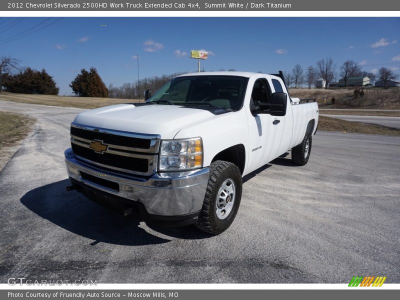 Summit White / Dark Titanium 2012 Chevrolet Silverado 2500HD Work Truck Extended Cab 4x4