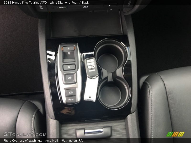 White Diamond Pearl / Black 2018 Honda Pilot Touring AWD
