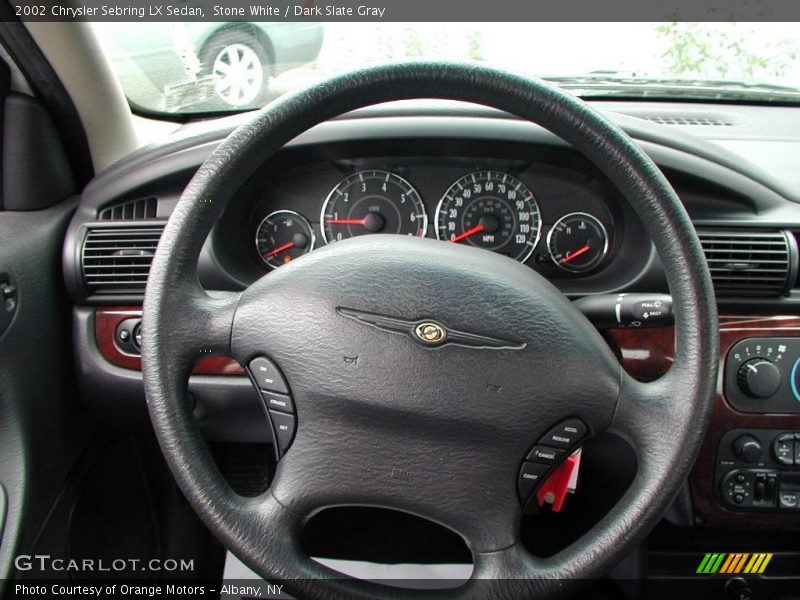Stone White / Dark Slate Gray 2002 Chrysler Sebring LX Sedan