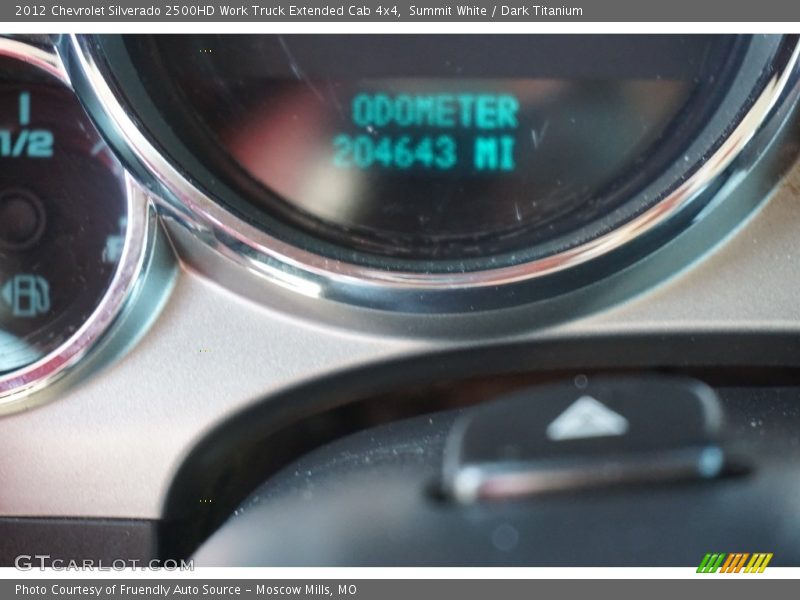 Summit White / Dark Titanium 2012 Chevrolet Silverado 2500HD Work Truck Extended Cab 4x4