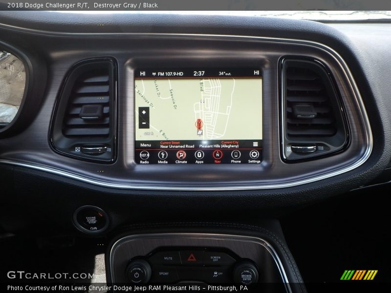 Destroyer Gray / Black 2018 Dodge Challenger R/T