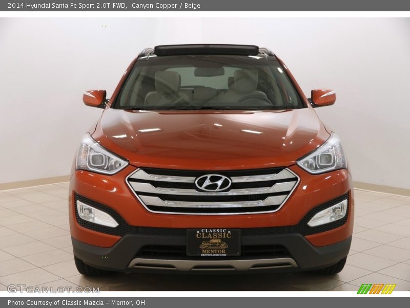 Canyon Copper / Beige 2014 Hyundai Santa Fe Sport 2.0T FWD