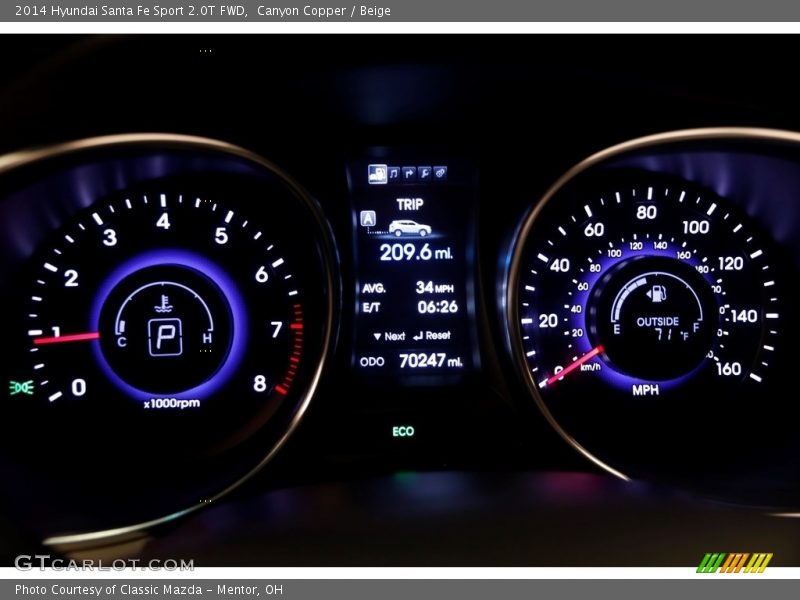 Canyon Copper / Beige 2014 Hyundai Santa Fe Sport 2.0T FWD