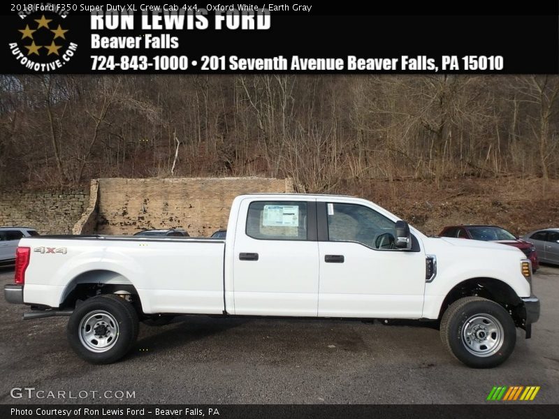 Oxford White / Earth Gray 2018 Ford F350 Super Duty XL Crew Cab 4x4