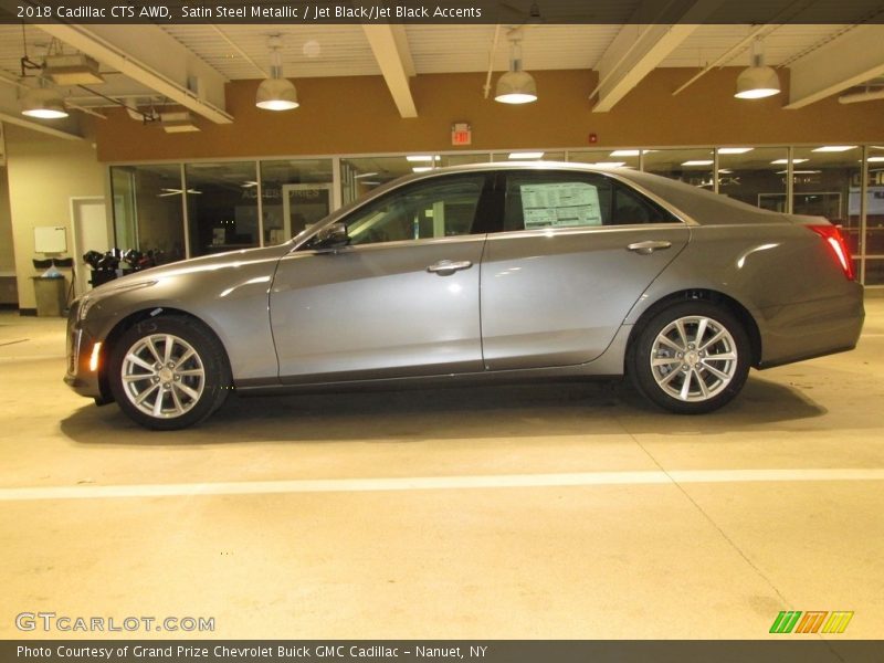 Satin Steel Metallic / Jet Black/Jet Black Accents 2018 Cadillac CTS AWD