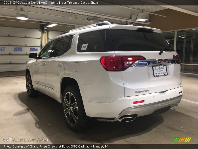 White Frost Tricoat / Cocoa/Shale 2018 GMC Acadia Denali AWD