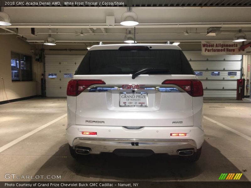 White Frost Tricoat / Cocoa/Shale 2018 GMC Acadia Denali AWD