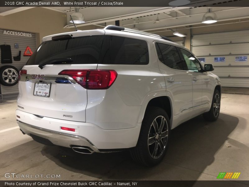 White Frost Tricoat / Cocoa/Shale 2018 GMC Acadia Denali AWD