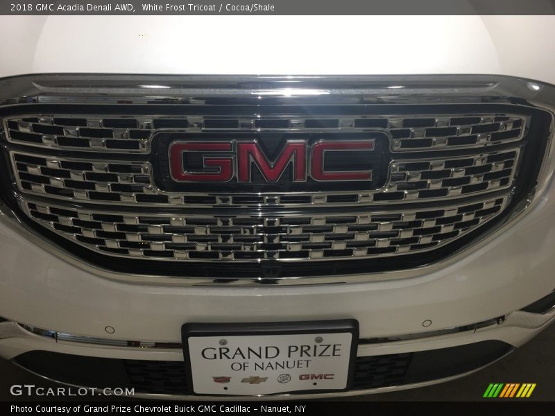 White Frost Tricoat / Cocoa/Shale 2018 GMC Acadia Denali AWD