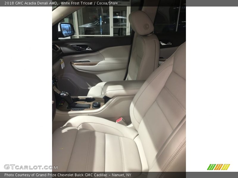 White Frost Tricoat / Cocoa/Shale 2018 GMC Acadia Denali AWD