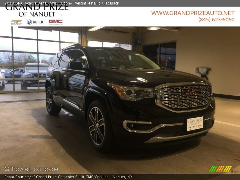 Ebony Twilight Metallic / Jet Black 2018 GMC Acadia Denali AWD