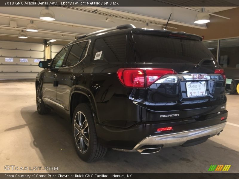 Ebony Twilight Metallic / Jet Black 2018 GMC Acadia Denali AWD