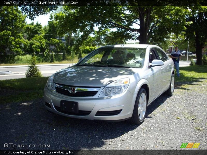 Silver Pearl Metallic / Gray 2007 Saturn Aura XE