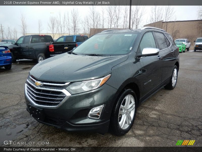 Nightfall Gray Metallic / Jet Black 2018 Chevrolet Equinox Premier AWD