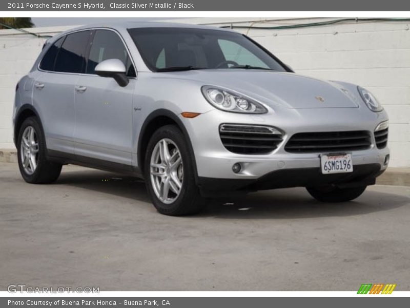 Classic Silver Metallic / Black 2011 Porsche Cayenne S Hybrid