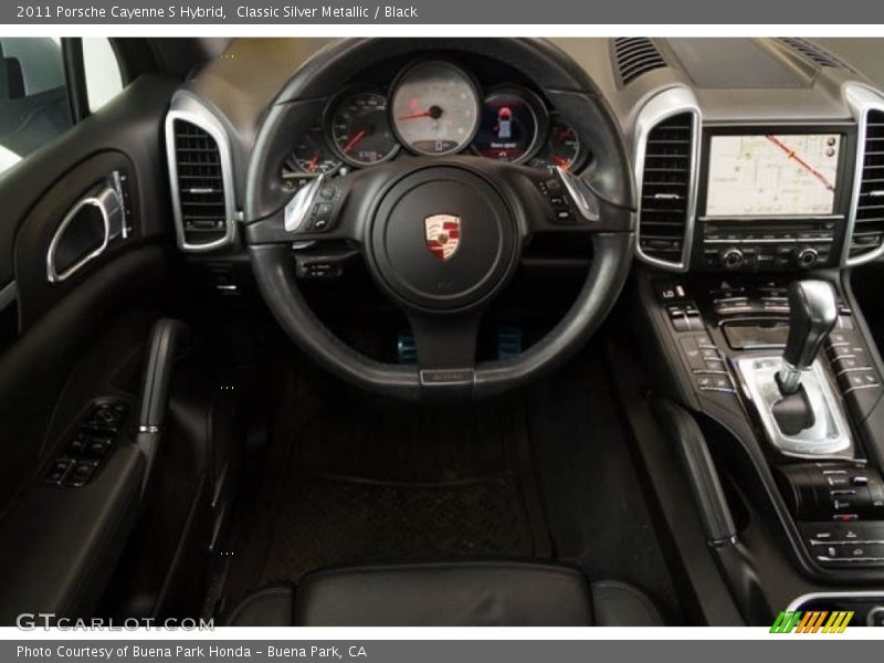 Classic Silver Metallic / Black 2011 Porsche Cayenne S Hybrid