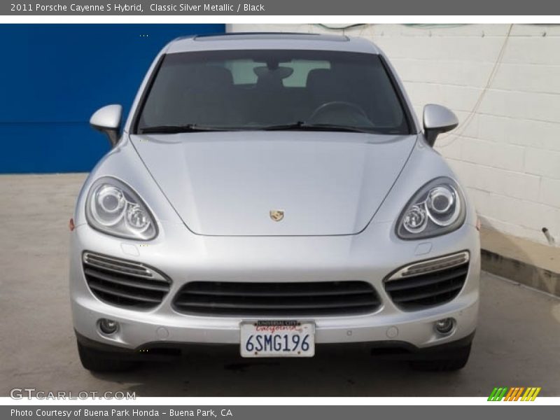 Classic Silver Metallic / Black 2011 Porsche Cayenne S Hybrid