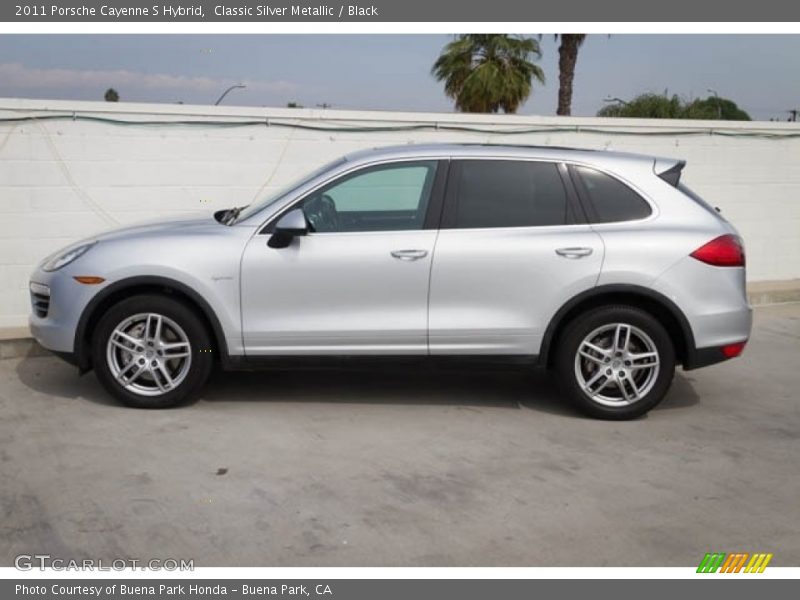 Classic Silver Metallic / Black 2011 Porsche Cayenne S Hybrid