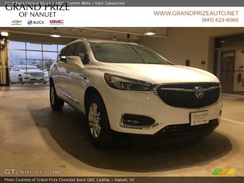 Summit White / Dark Galvanized 2018 Buick Enclave Essence AWD