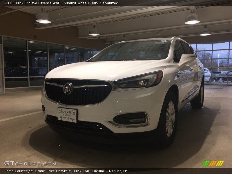 Summit White / Dark Galvanized 2018 Buick Enclave Essence AWD