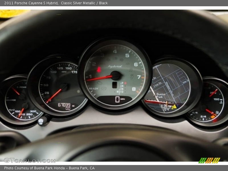 Classic Silver Metallic / Black 2011 Porsche Cayenne S Hybrid