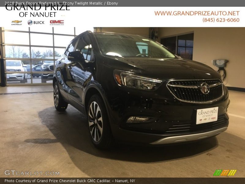 Ebony Twilight Metallic / Ebony 2018 Buick Encore Preferred II