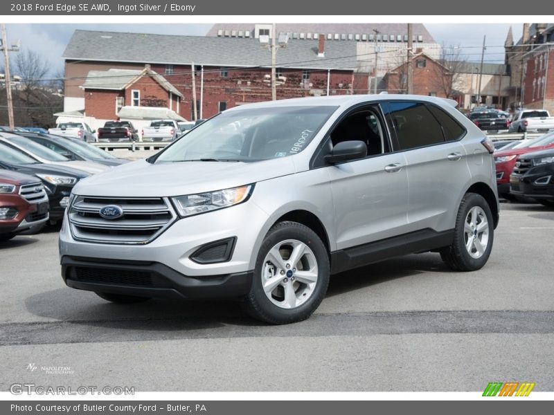 Ingot Silver / Ebony 2018 Ford Edge SE AWD