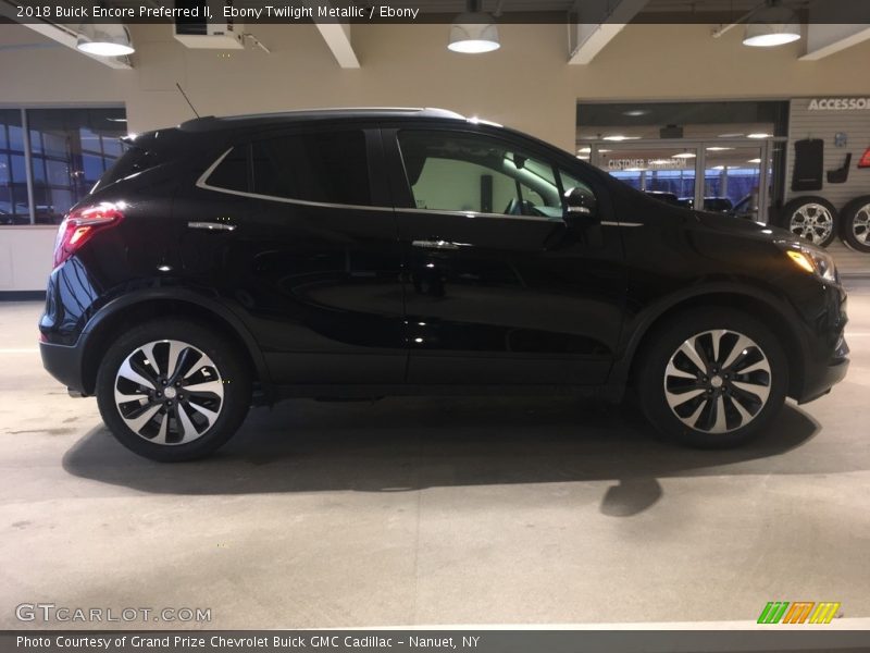 Ebony Twilight Metallic / Ebony 2018 Buick Encore Preferred II