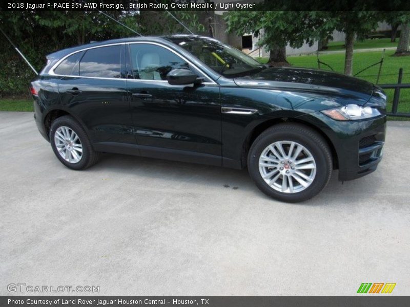British Racing Green Metallic / Light Oyster 2018 Jaguar F-PACE 35t AWD Prestige