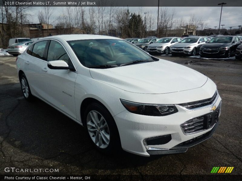 Summit White / Jet Black 2018 Chevrolet Malibu LT