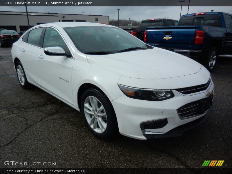 Summit White / Jet Black 2018 Chevrolet Malibu LT