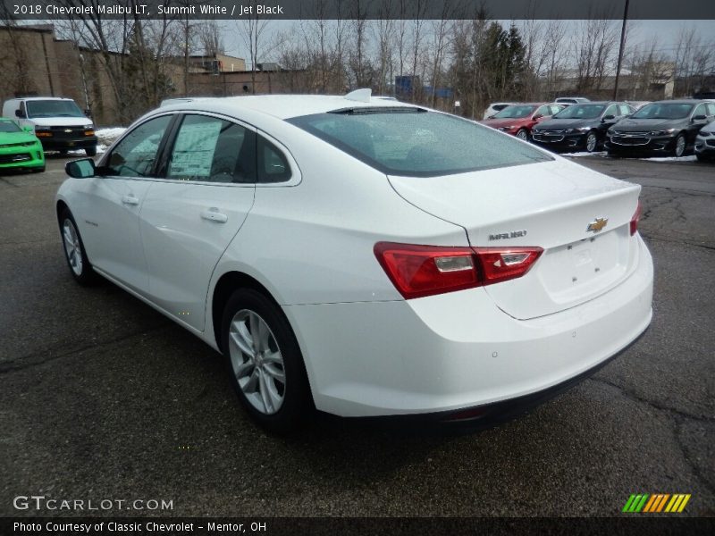 Summit White / Jet Black 2018 Chevrolet Malibu LT