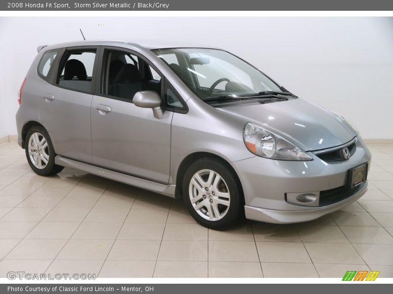 Storm Silver Metallic / Black/Grey 2008 Honda Fit Sport