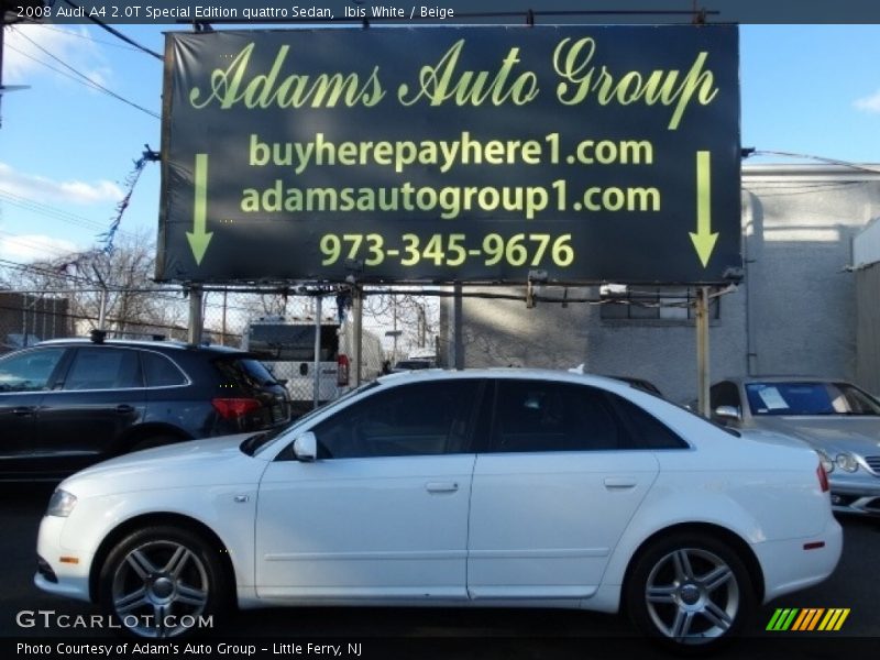 Ibis White / Beige 2008 Audi A4 2.0T Special Edition quattro Sedan