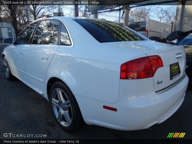 Ibis White / Beige 2008 Audi A4 2.0T Special Edition quattro Sedan