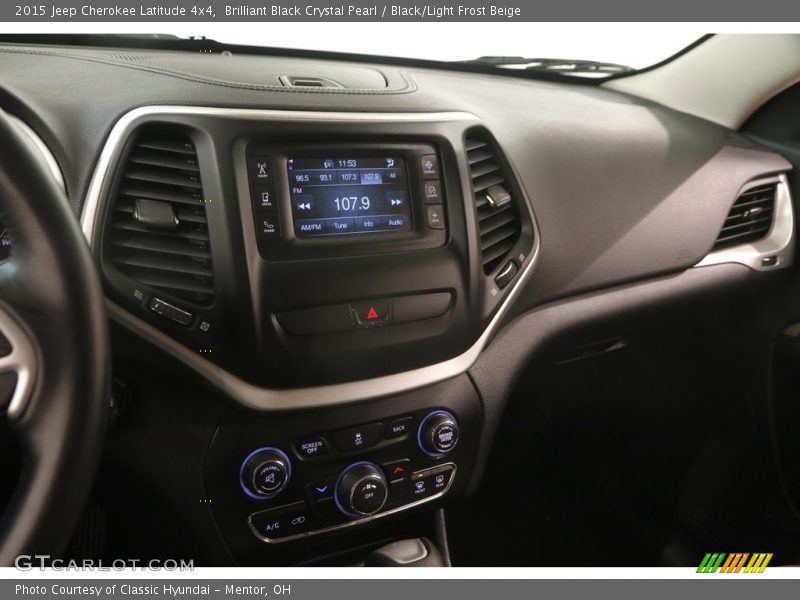 Brilliant Black Crystal Pearl / Black/Light Frost Beige 2015 Jeep Cherokee Latitude 4x4