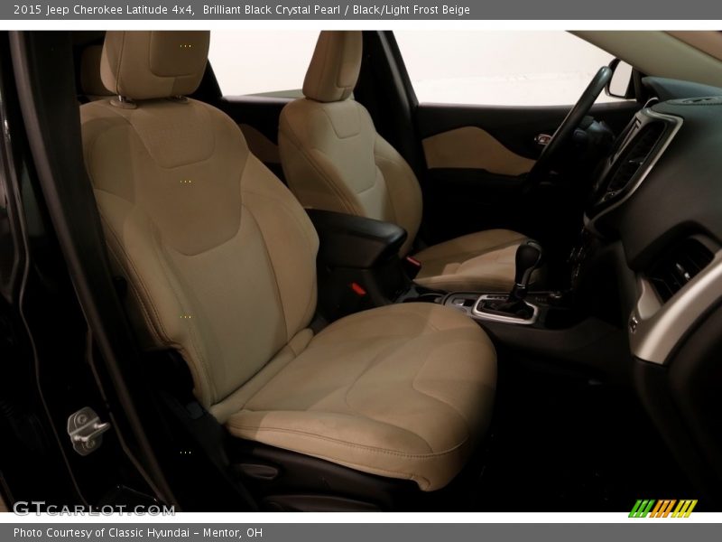 Brilliant Black Crystal Pearl / Black/Light Frost Beige 2015 Jeep Cherokee Latitude 4x4