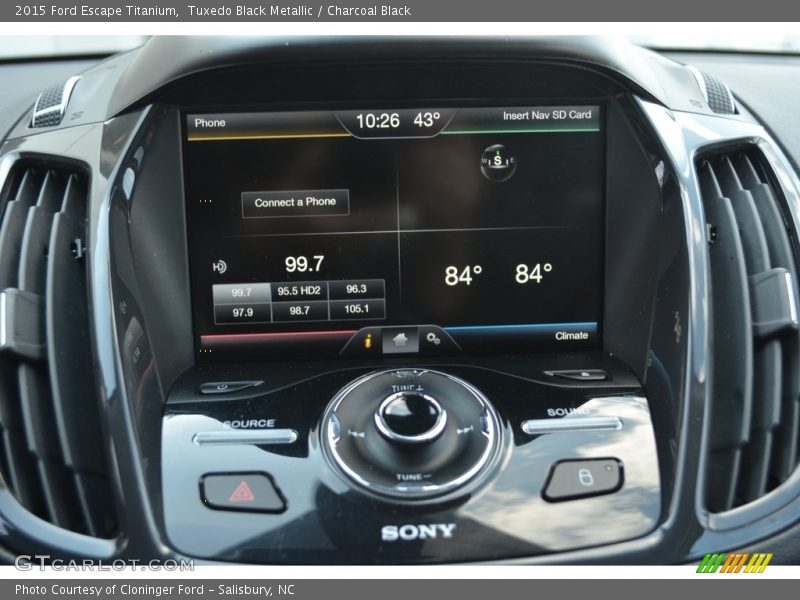 Tuxedo Black Metallic / Charcoal Black 2015 Ford Escape Titanium