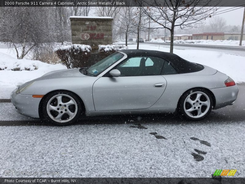 Arctic Silver Metallic / Black 2000 Porsche 911 Carrera 4 Cabriolet