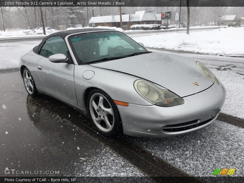 Arctic Silver Metallic / Black 2000 Porsche 911 Carrera 4 Cabriolet