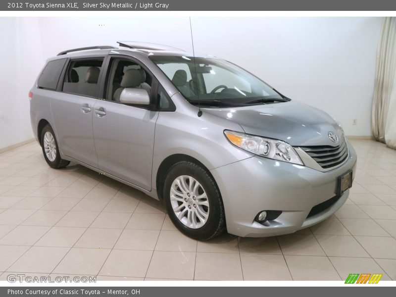 Silver Sky Metallic / Light Gray 2012 Toyota Sienna XLE