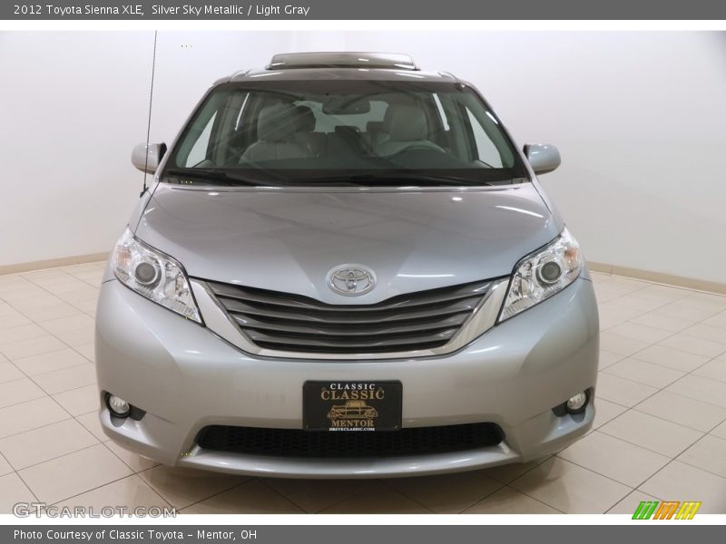Silver Sky Metallic / Light Gray 2012 Toyota Sienna XLE
