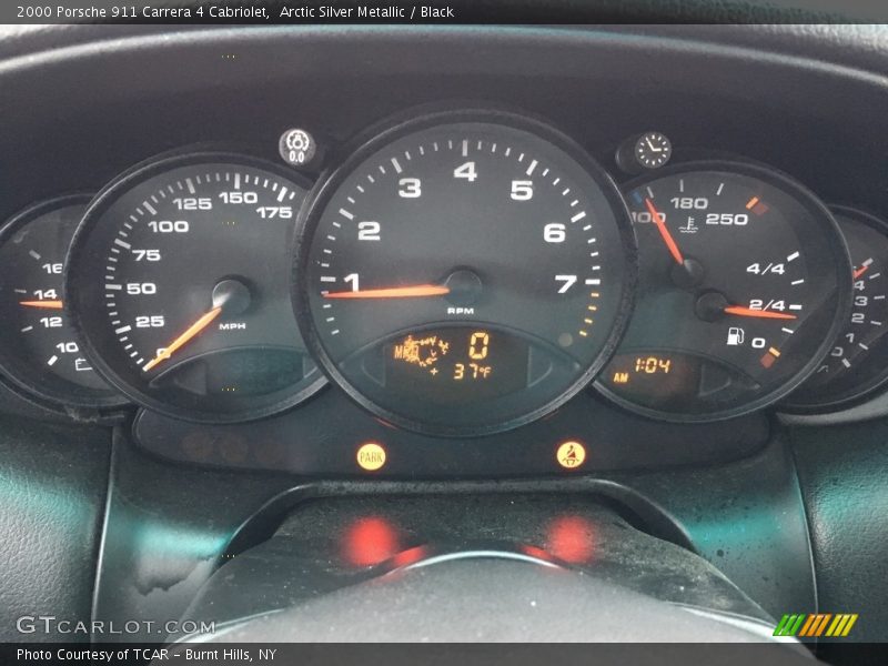 Arctic Silver Metallic / Black 2000 Porsche 911 Carrera 4 Cabriolet