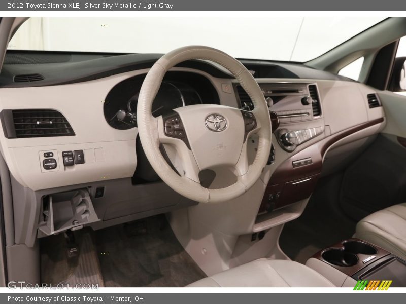 Silver Sky Metallic / Light Gray 2012 Toyota Sienna XLE
