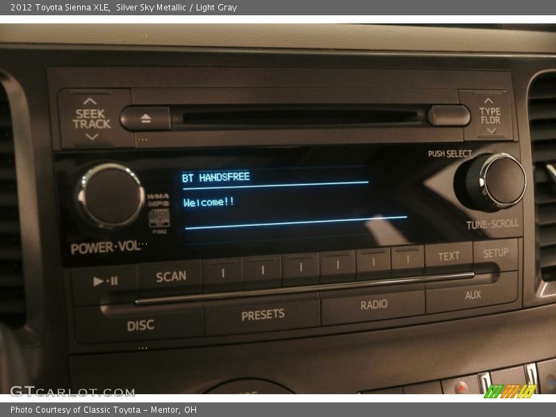 Silver Sky Metallic / Light Gray 2012 Toyota Sienna XLE