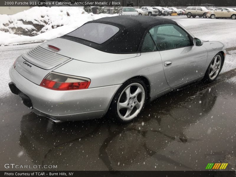 Arctic Silver Metallic / Black 2000 Porsche 911 Carrera 4 Cabriolet