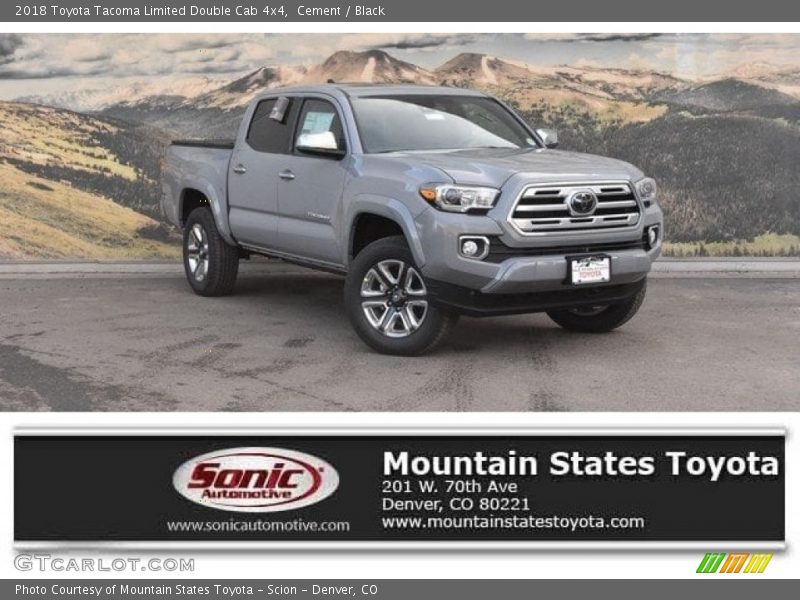 Cement / Black 2018 Toyota Tacoma Limited Double Cab 4x4