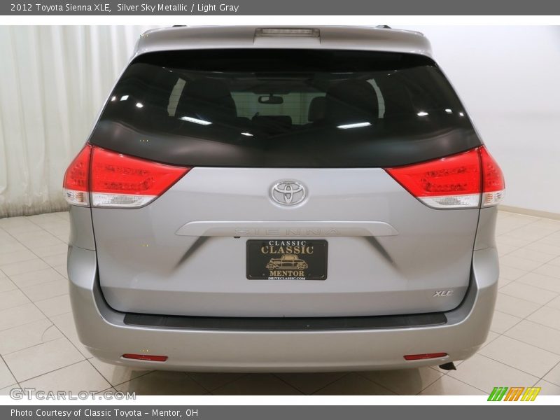 Silver Sky Metallic / Light Gray 2012 Toyota Sienna XLE