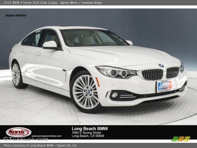 Alpine White / Venetian Beige 2015 BMW 4 Series 428i Gran Coupe